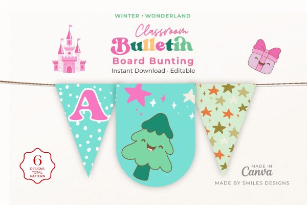 Winter Wonderland Classroom Bulletin Board Bunting & Banners - Holiday Themes 1