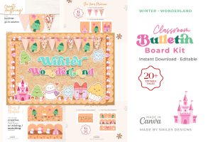 Winter Wonderland Classroom Bulletin Board Kit - Holiday Themes V3