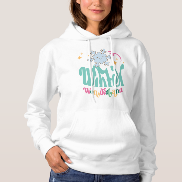 Zazzle Winter Wonderland Womens Hoodies - V1 (Front)