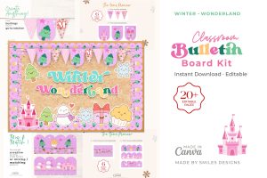 Winter Wonderland Classroom Bulletin Board Kit - Holiday Themes V2