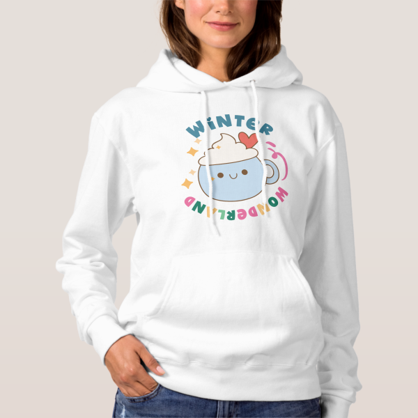 Zazzle Winter Wonderland Womens Hoodies - V4 (Front)