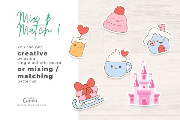single product page design_Winter Wonderland Classroom Bulletin Board Kit - Holiday Themes V4-5