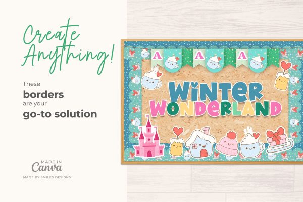 single product page design_Winter Wonderland Classroom Bulletin Board Kit - Holiday Themes V4-6