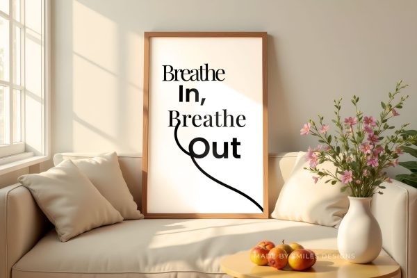 Short & Minimalist Concepts, Breathe In, Breathe Out, Neutral Smiles Home Series Vol.1 (Vertical – Living Room)_1