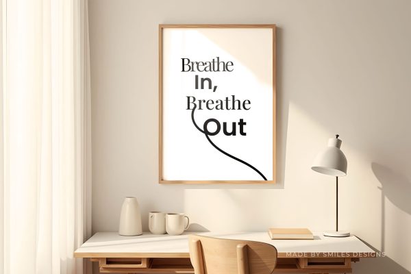 Short & Minimalist Concepts, Breathe In, Breathe Out, Neutral Smiles Home Series Vol.1 (Vertical – Living Room)_3