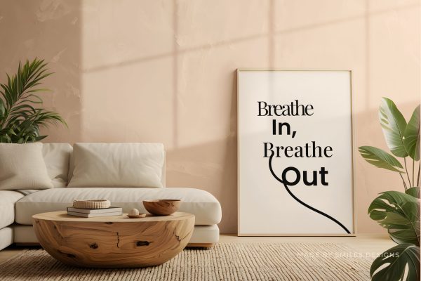 Short & Minimalist Concepts, Breathe In, Breathe Out, Neutral Smiles Home Series Vol.1 (Vertical – Living Room)_4