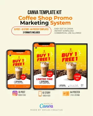 Coffee Shop Promo Kit – Canva Templates for Cafes & Small Restaurants_0001