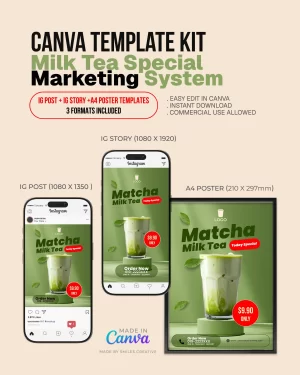 Milk Tea Special Kit – Canva Templates for Cafes & Small Restaurants_0001