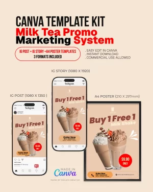 Milk Tea Promo Kit – Canva Templates for Cafes & Small Restaurants_0003